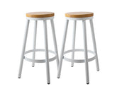 Set of 2 Wooden Stackable Bar Stools